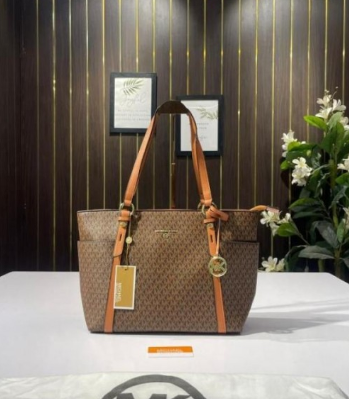 M K Brown Tote Bag M K Brown Tote Bag - Image 1